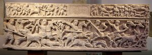 Sarcophagus met een jacht